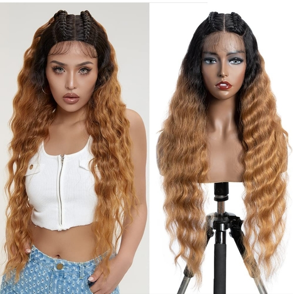 Lace Front Curly Wig 31" Long Synthetic - Picture 1 of 4